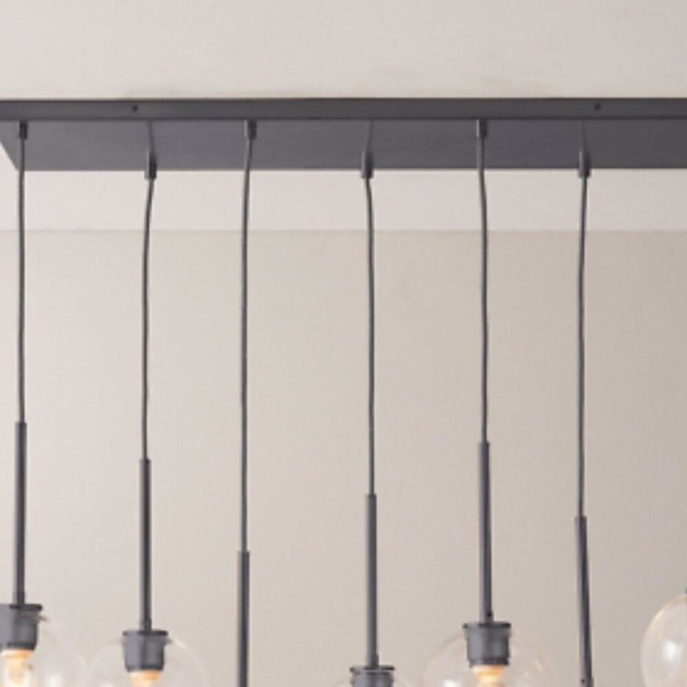 SOLD NEW West Elm Sculptural 7 light Chandelier antique bronze Canopy NO SHADES